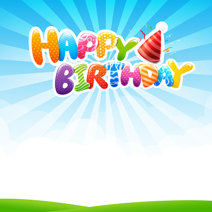 3d Colorful Happy Birthday Calligraphy 0003 Stock Illustration - Download  Image Now - Abstract, Anniversary, Art - iStock