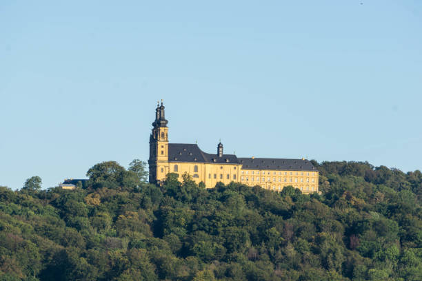 Banz Monastery in the town Bad Staffelstein Bavaria Germany Banz Monastery in the town Bad Staffelstein Bavaria Germany bad staffelstein stock pictures, royalty-free photos & images