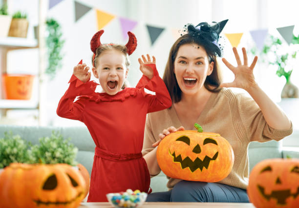 istock family celebrating Halloween 1176567408