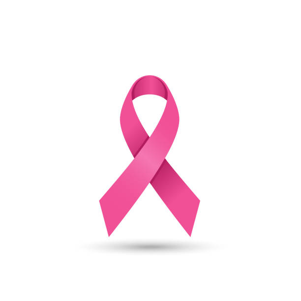 rosa band, brustkrebs bewusstsein symbol - breast cancer awareness stock-grafiken, -clipart, -cartoons und -symbole