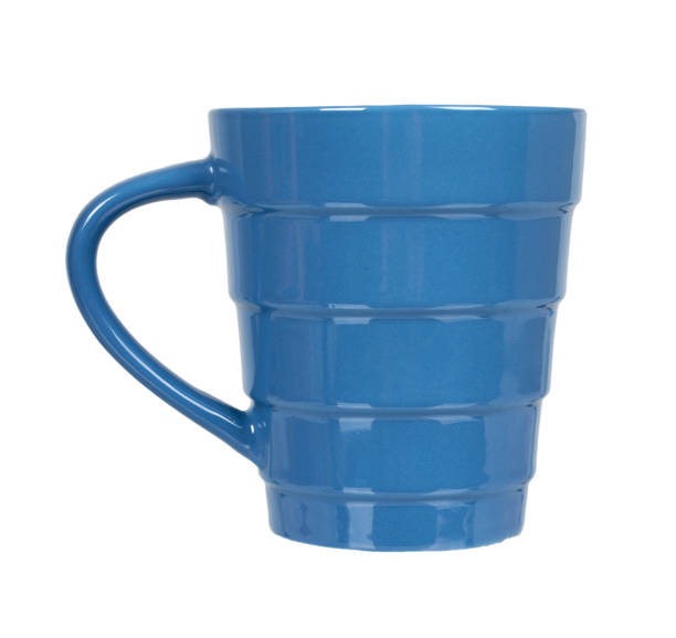 istock Blue ceramic cup, mug for coffee and tea, kitchen pottery. Isolated. 1176575315