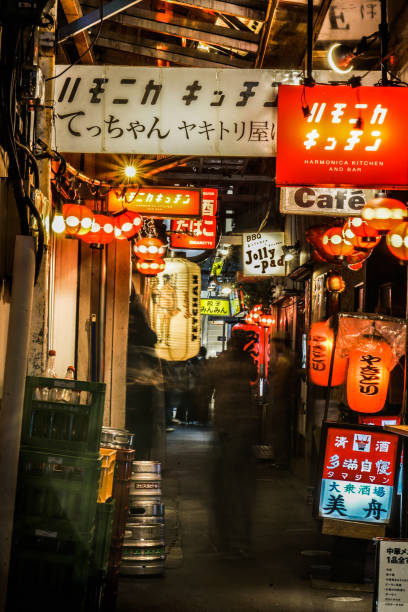 aléia da harmônica de kichijoji - japanese lantern fotos - fotografias e filmes do acervo