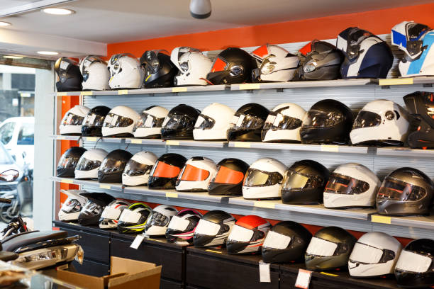 istock Motorcycle helmets for sale 1176577182