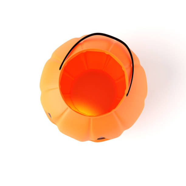istock Plastic Trick or Treat Pumpkin Top View 1176577915