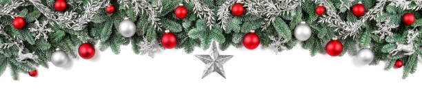 istock Wide bow-shaped Christmas border 1176581861