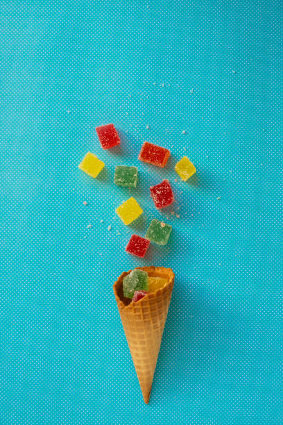 istock Gelatin candies in ice cream cone 1176590927