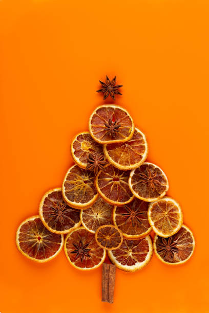 istock Christmas tree made of dry oranges. 1176594828