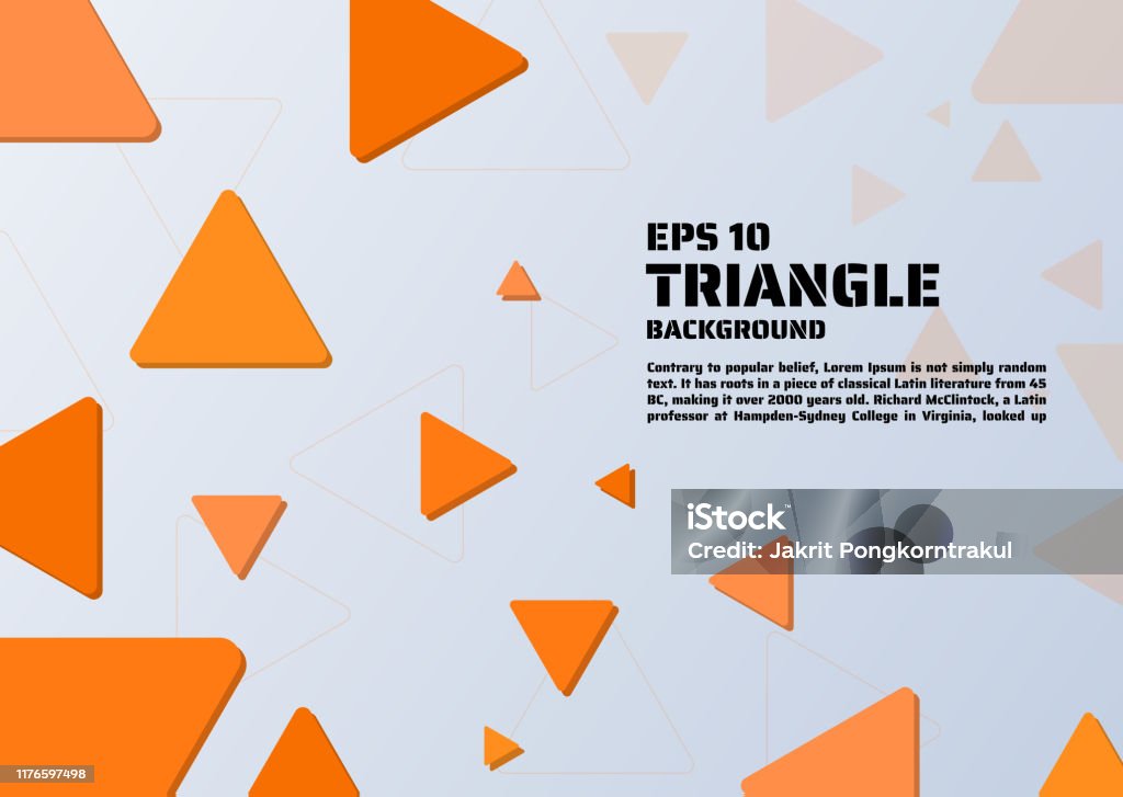 Text Backdrop Triangle Triangle Background Orange Triangle Modern Style With Space For Your ...