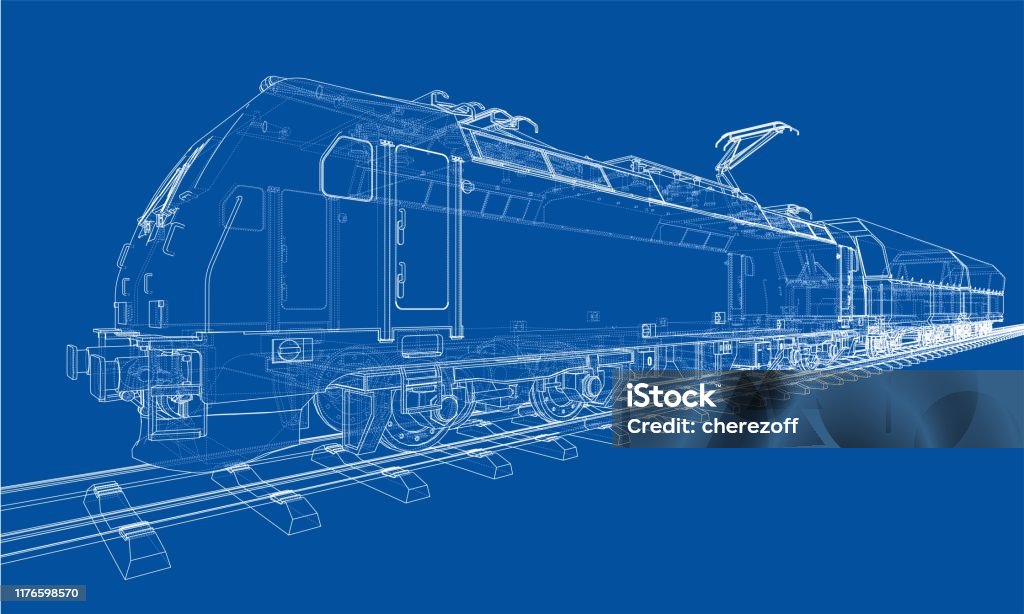 Vector Image Model Train Modern Train Concept Vector Stock Illustration - Download Image Now ...