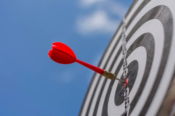 istock Arrows plugged in the scoreboard  Defining clear goals 1176602319