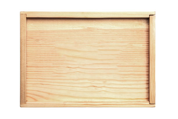 istock Wooden box isolated on white background. 1176603640