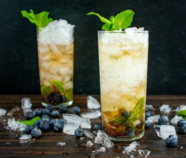 istock Blueberry Mint Julep Cocktails with Garnish 1176604100