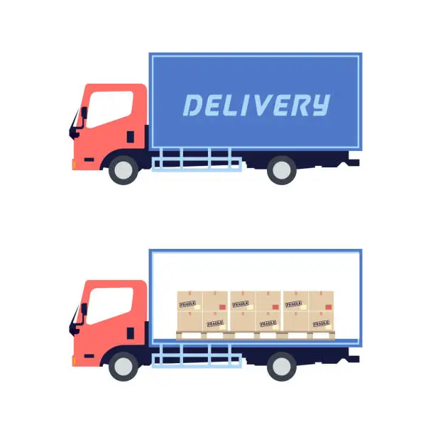 Vector illustration of Cargo transportation