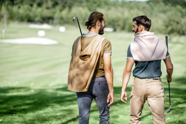 istock Male friends on a golf course 1176608694