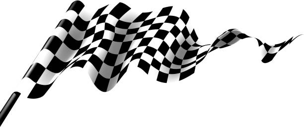 ilustraciones, imágenes clip art, dibujos animados e iconos de stock de bandera de la carrera - checkered flag illustrations