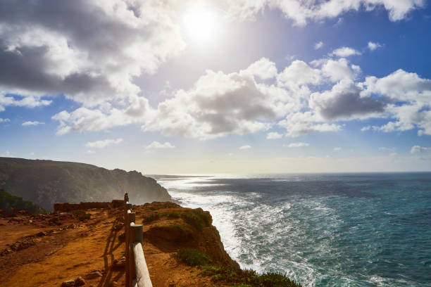 istock Cabo da Roca, Portugal. Lighthouse and cliffs over Atlantic Ocean, the most westerly point of the European mainland. 1176612748