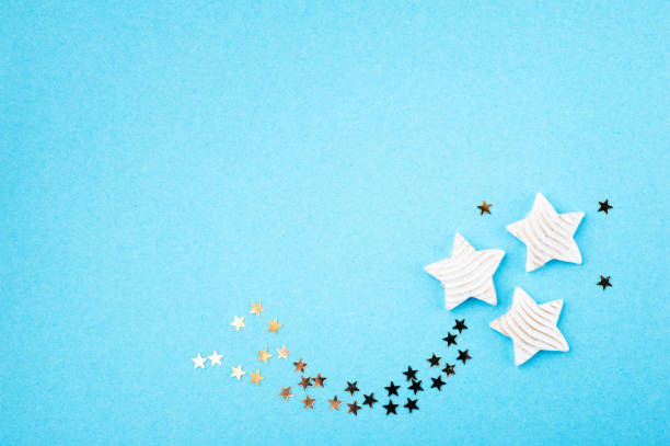 istock Christmas background with white stars 1176614222