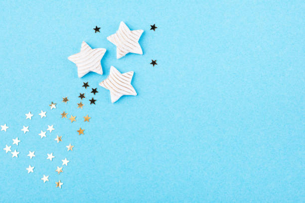 istock Christmas background with white stars 1176614250