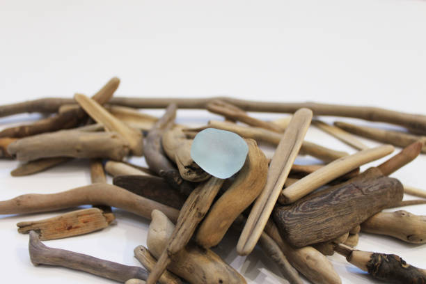 istock Sea glass and driftwood art project 1176616325