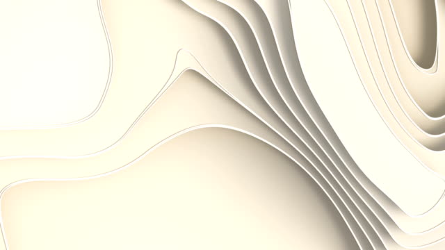Animated white paper cut abstract background. 3d rendering digital loop animation. HD resolution