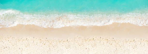 istock Waves on the sand beach sea edge view from 1176619662