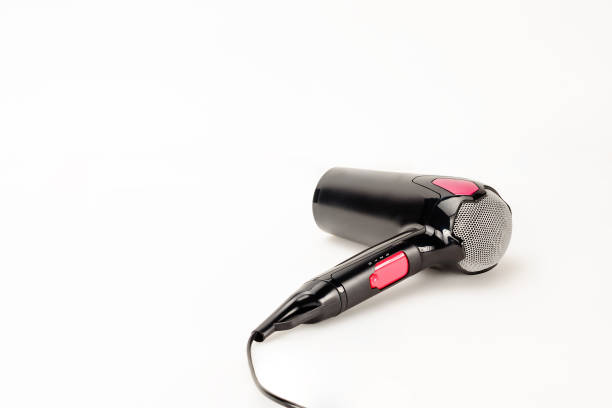 istock Hair dryer on white mat background with copy space 1176620108