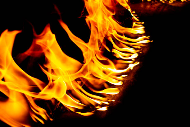 istock fire and sparks, from a campfire on a dark night background, front and background blurred 1176623913
