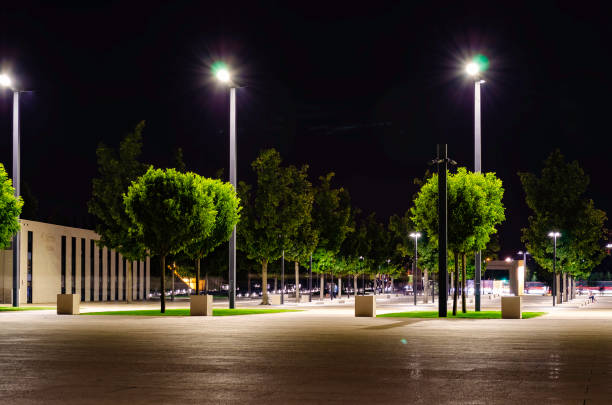 istock Walking path in the Park illuminated by lanterns. Park in Krasnodar. 1176625781