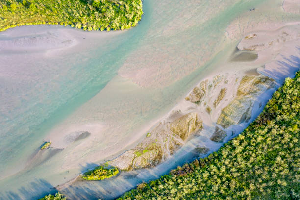 istock shallow and sandy river aerial view 1176629102