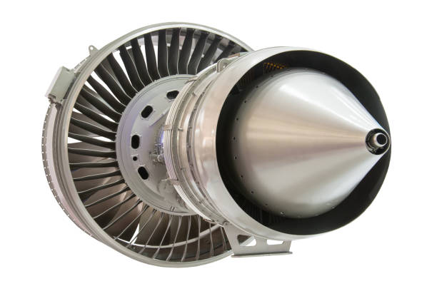istock Turbine jet engine, isolated on white background. 1176630257