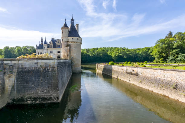 シュノンソー城、ロワール渓谷、フランス - chateau de chenonceaux ストックフォトと画像