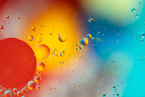 istock Abstract background, colorful gradient colors. Oil drops in water. 1176637152