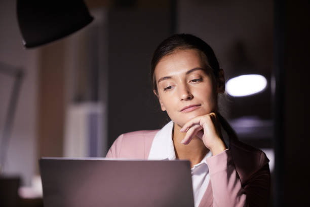 istock Woman with laptop at office 1176638627