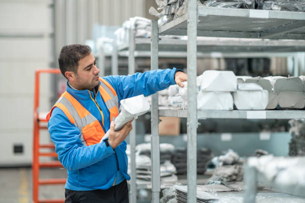 istock Portrait of worker man at warehouse 1176639170