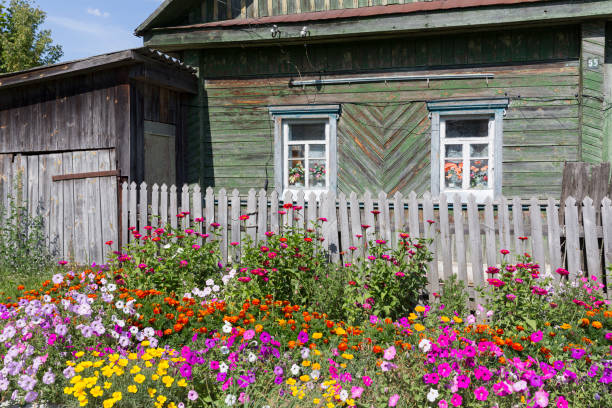 istock Old residential home in a village in Belarus (White-Russia) 1176643499