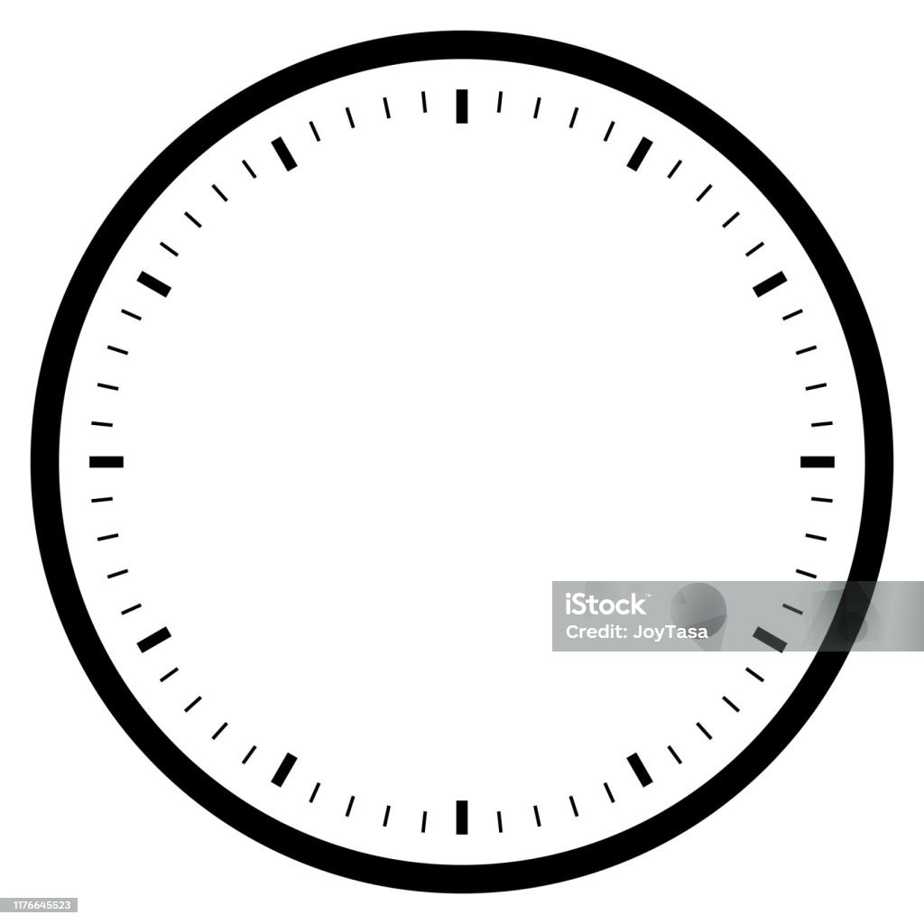 czarny pusty zegar izolowany na białym dla wzoru i projektu - Grafika wektorowa royalty-free (Zegar)