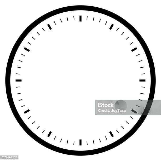 Czarny Pusty Zegar Izolowany Na Białym Dla Wzoru I Projektu - Stockowe grafiki wektorowe i więcej obrazów Zegar