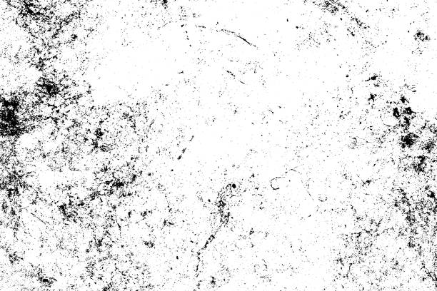 Distress Overlay Texture Distressed spray grainy overlay texture. Grunge dust messy background. Dirty powder rough empty cover template. Aged splatter crumb wall backdrop. Weathered drips aging design element. EPS10 vector. distressed photographic effect stock illustrations