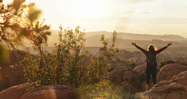 istock Woman at sunset near Canyonlands, Moab 1176647437