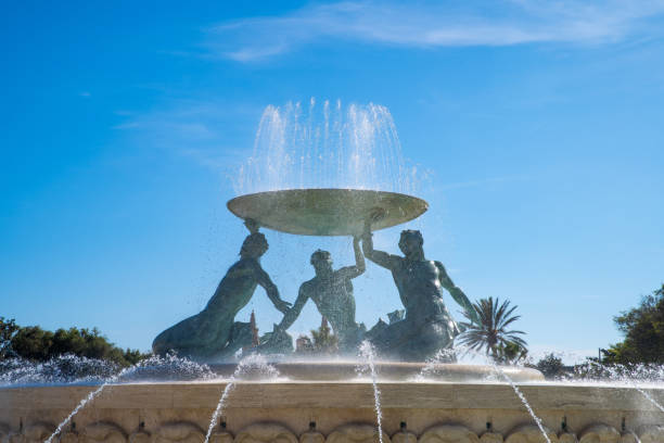 istock Malta. Valletta attraction. Triton fountain sightseeing 1176652437