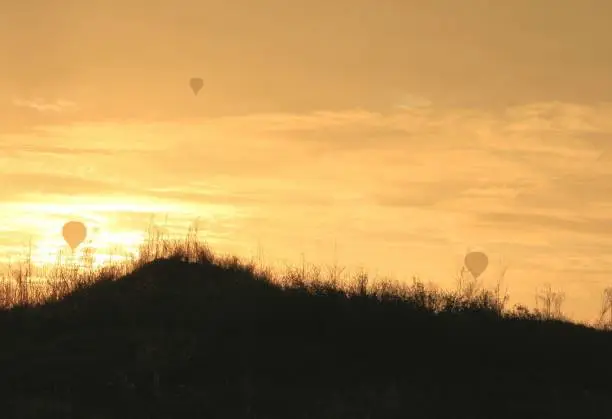 Hot air balloon launch near Orlando, FL.
