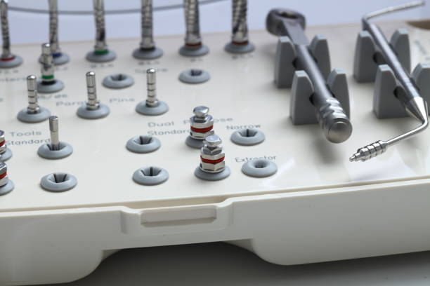 istock Drills and other orthopedic dentist tools. 1176655075