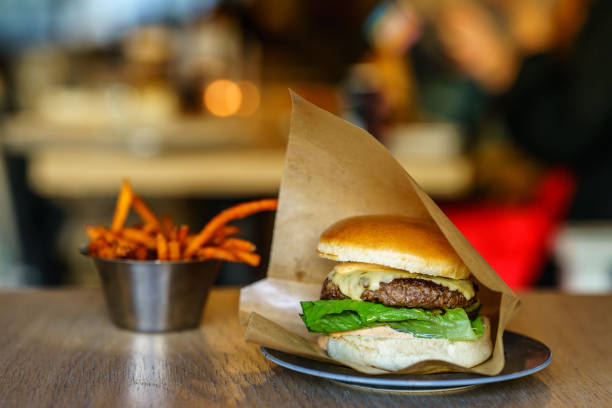 istock Handmade Beef Burger with french fries 1176655229
