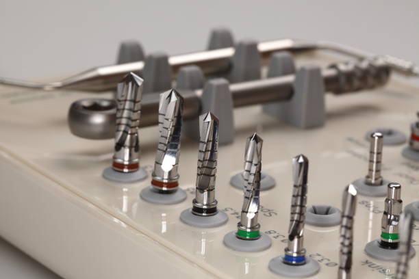 istock Drills and other orthopedic dentist tools. 1176655890