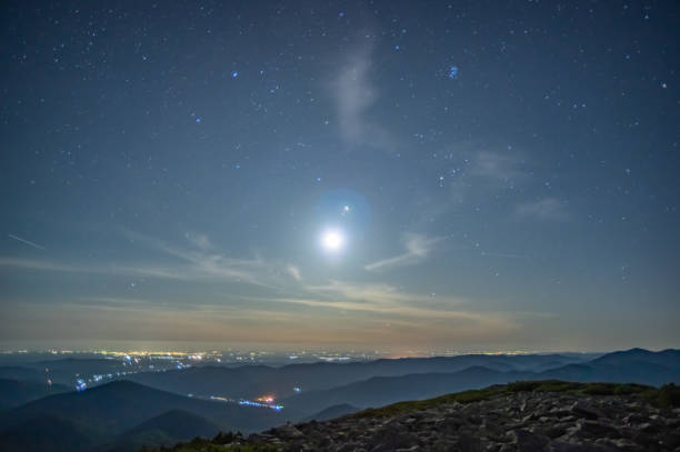 istock Moonlit night in the mountains 1176660353