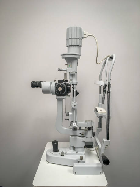 istock Optomitrist Eye Exam Equipment 1176661789