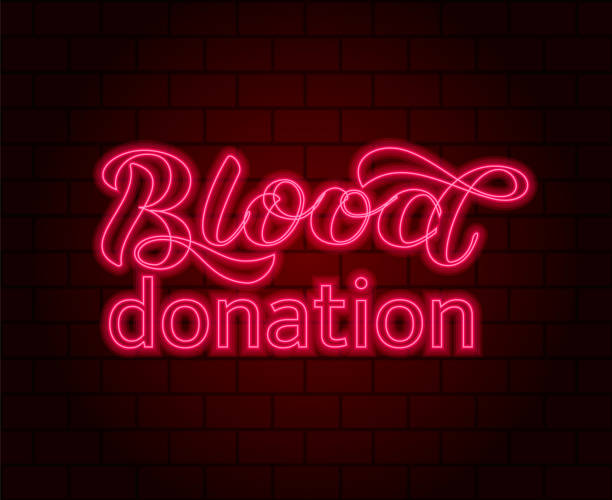 istock Blood lettering with brick background. Blood donation concept. Vector illustration 1176662664