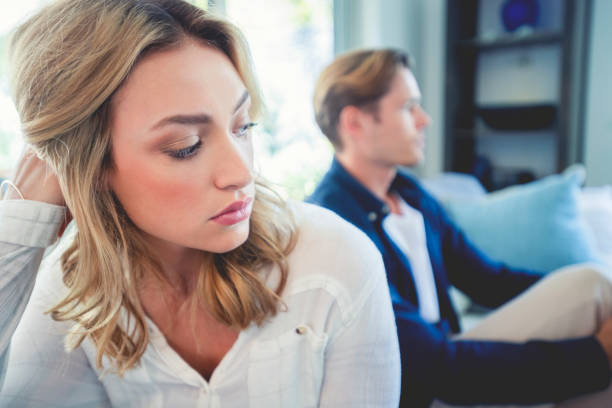 istock Couple fighting sitting on the sofa. 1176670850