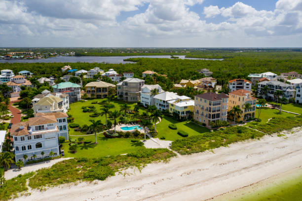 istock Aerial drone photo Naples Barefoot Beach FL 1176676379