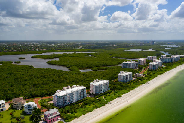 istock Aerial drone photo Barefoot Beach Naples FL 1176677587